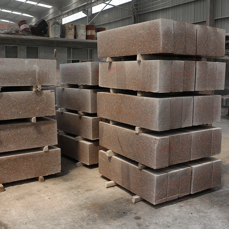 花岗岩五莲红路沿石 路牙石 马路牙子定制 户外道路工程用五莲红