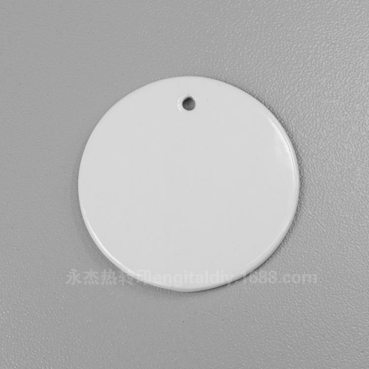 Special Offer 3-Inch Ceramic Pendant Thermal Transfer Pendant Christmas Pendant Thermal Transfer Small Pendant Coated round Pendant