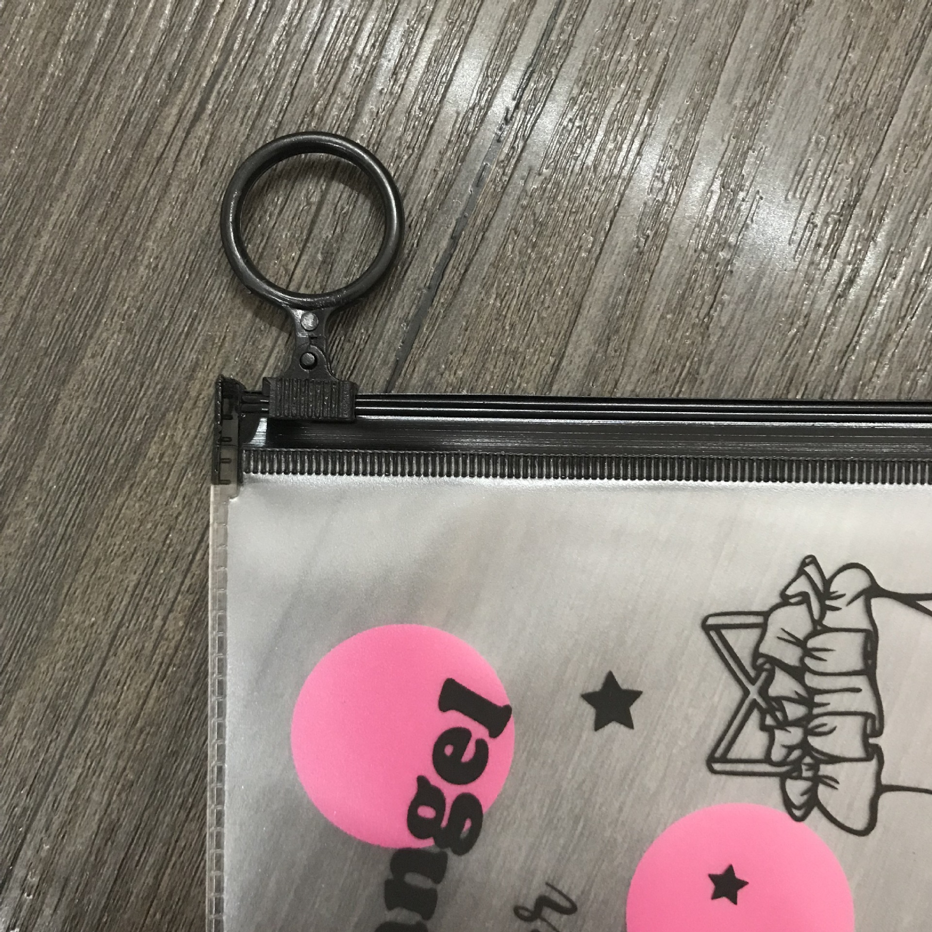 pvc拉链风琴袋定制 eva折底自封袋 pvc黑色拉链黑色拉环袋