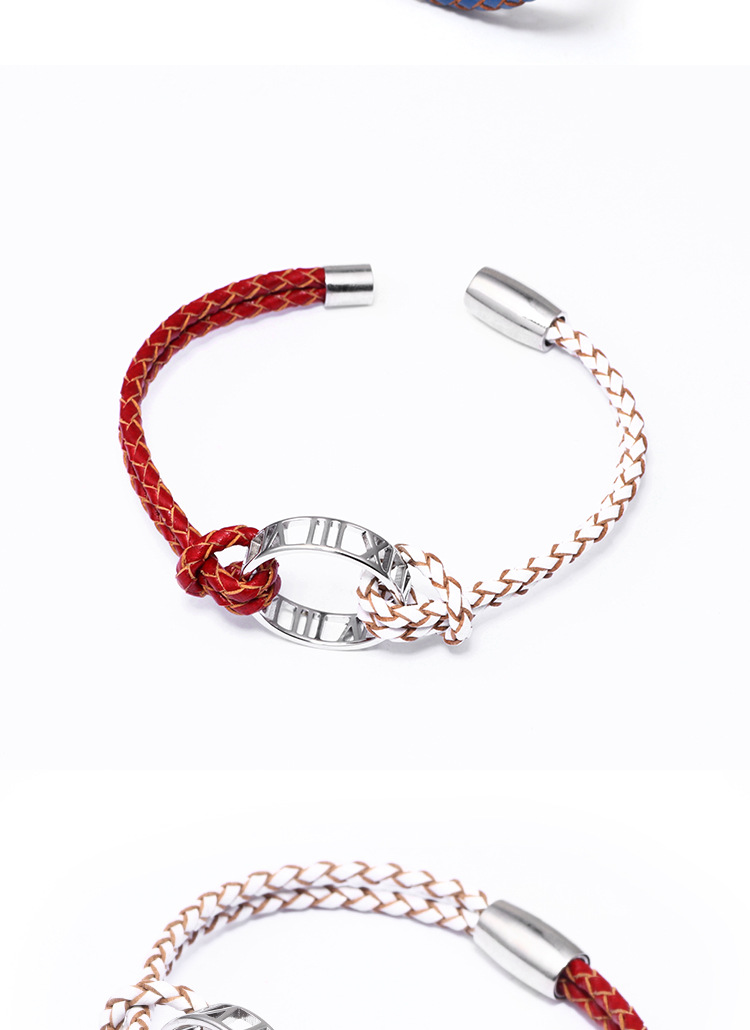 创意新款女士合金戒指手链韩版简约学生手绳牛皮饰品一件代发