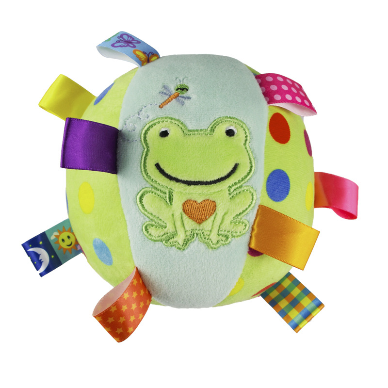 Congerle Label Baby Rattle Ball Baby Cognition Plush Comforter Toy Ball Hand-Held Cloth Ball