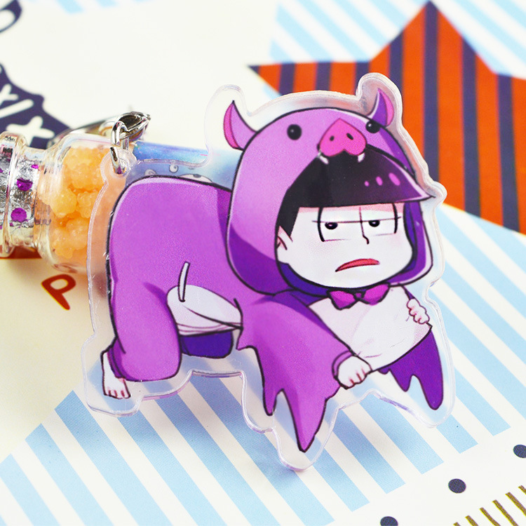 阿松先生周边动漫挂件 一松十四松空松小松椴松空松亚克力钥匙扣