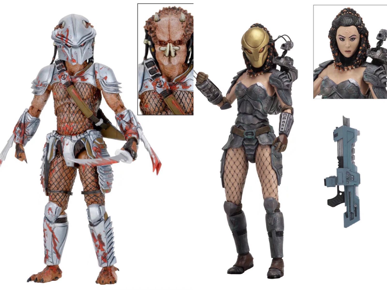 neca 18波异形 女铁血 predator 长老猎蛇刀疤铁血 7寸可动 手办