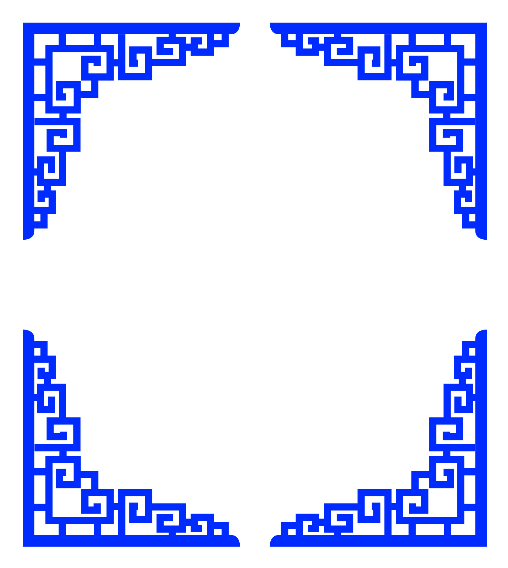 创意中国风幼儿园墙贴 无纺布边角古典花纹装饰墙贴工厂直销定制