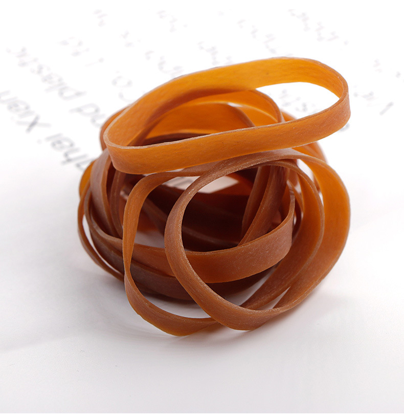 批发60*10本色环保橡皮筋 工业用加宽皮筋 咖啡色皮圈 天然橡胶圈