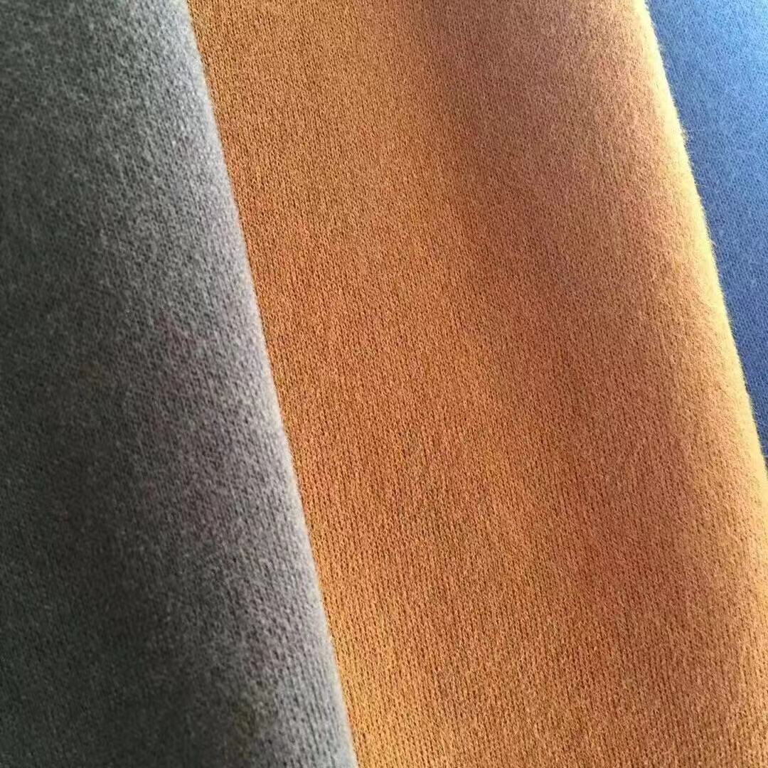 日本卫衣抓毛 磨毛加绒针织面料 保暖布料秋冬热销 现货供应