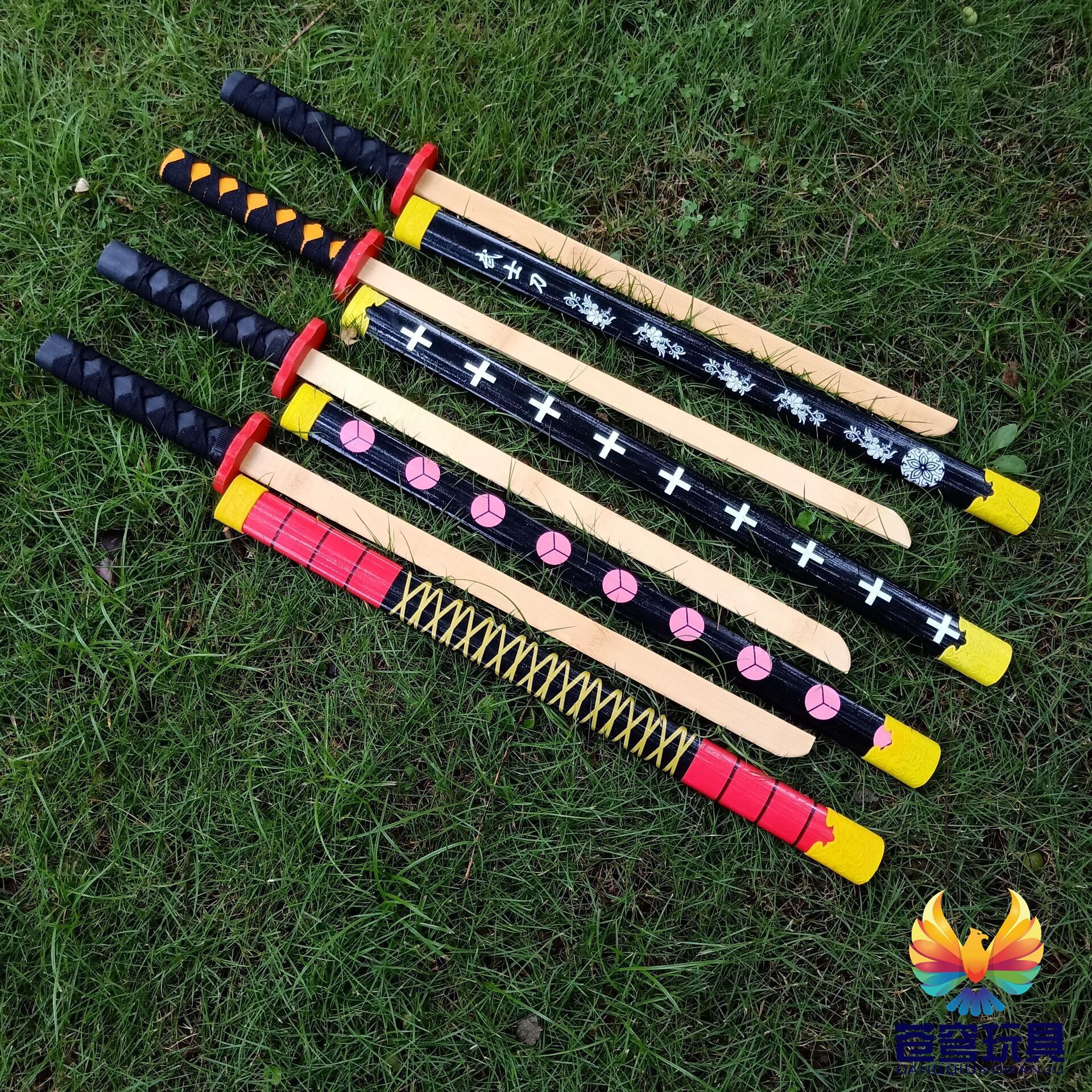 厂家直销景区竹制仿真日本忍者动漫武士日本刀剑 竹刀竹剑多色混