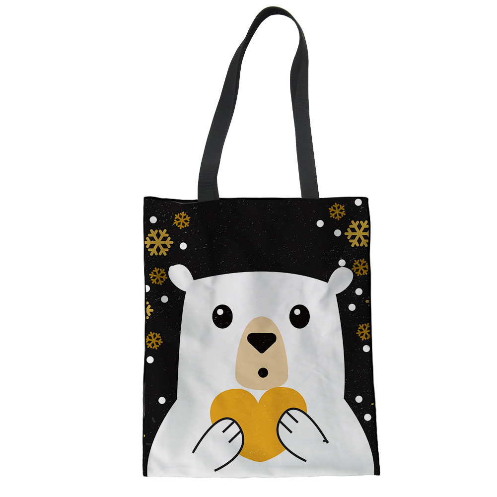 新款萌宠动物来图定制帆布袋 学生手提包百搭单肩包环保购物袋