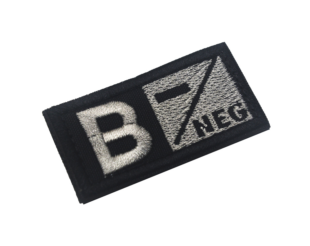 刺绣魔术贴血型a b ab o 臂章 战术士气章识别章布贴补丁绣花章