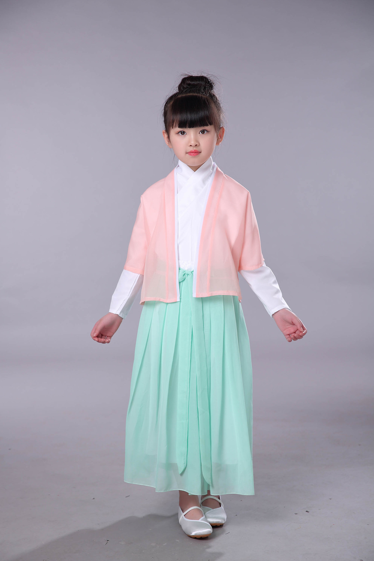 儿童古装服装女童拖尾小贵妃装唐朝公主古代仙女舞蹈cos演出汉服