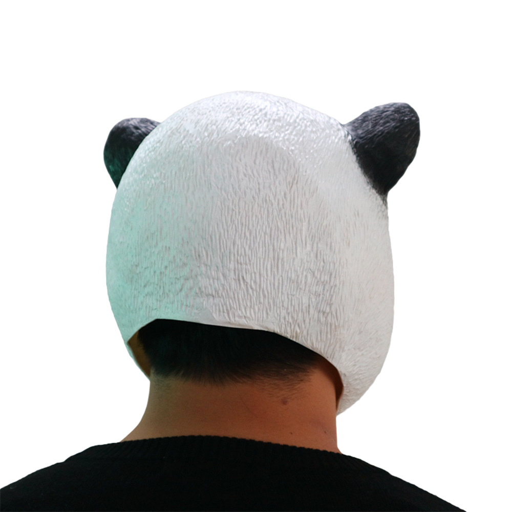 舞会道具_熊猫头面具乳胶道具万圣节新品舞会道具整蛊搞怪国宝萌物 - 