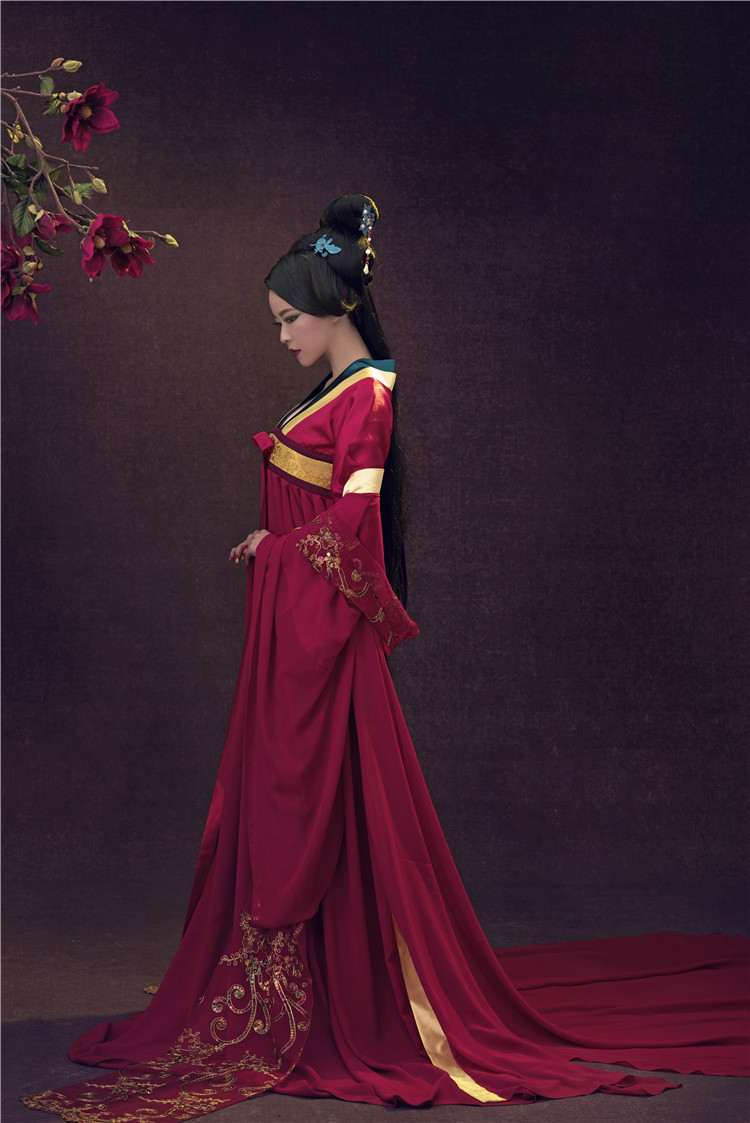 古装仙女舞蹈演出服装新款古筝改良古风汉服飘逸长款古代衣服成人