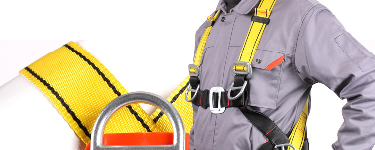 高空作业全身式安全带 悬挂双背涤纶户外施工五点式可脱卸安全带