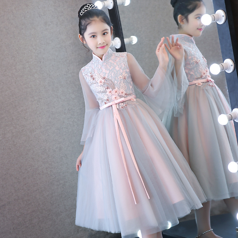 中国风女童婚纱蓬蓬纱 font color=red>儿童 /font>走秀晚礼 font