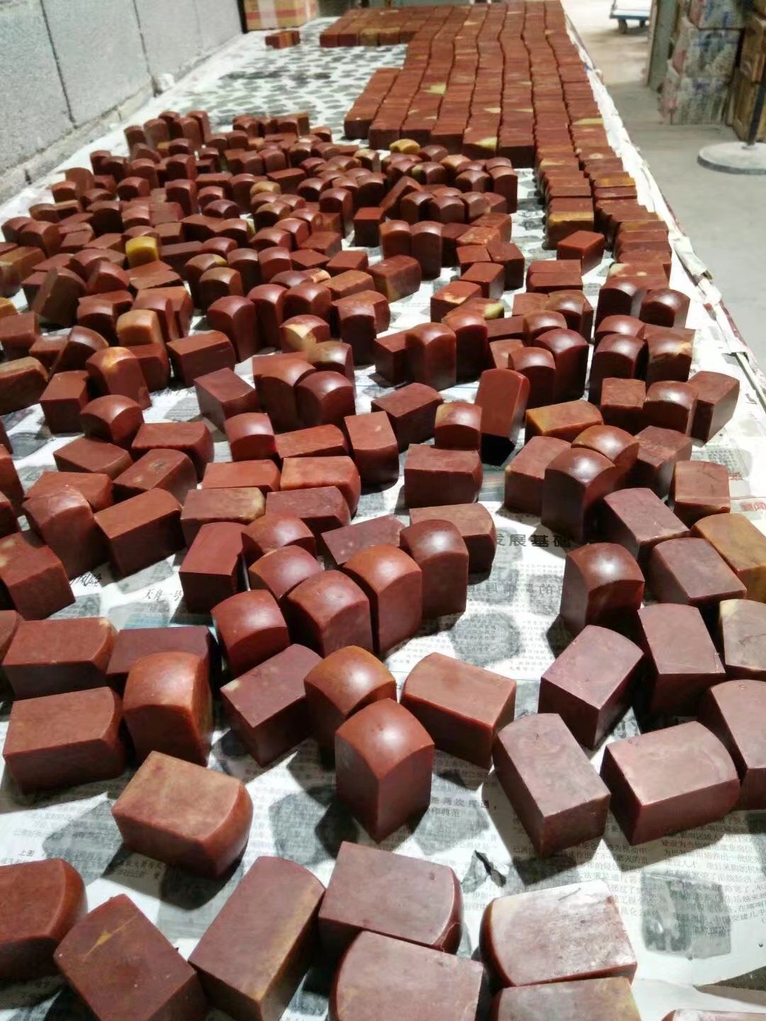 3*3*5cm精磨浙江红石圆头章练习章印石章料印章石料金石篆刻寿山