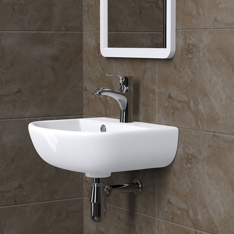 勒将阳台水池迷你挂墙式小型洗手盆卫生间小号尺寸洗脸盆挂盆面盆