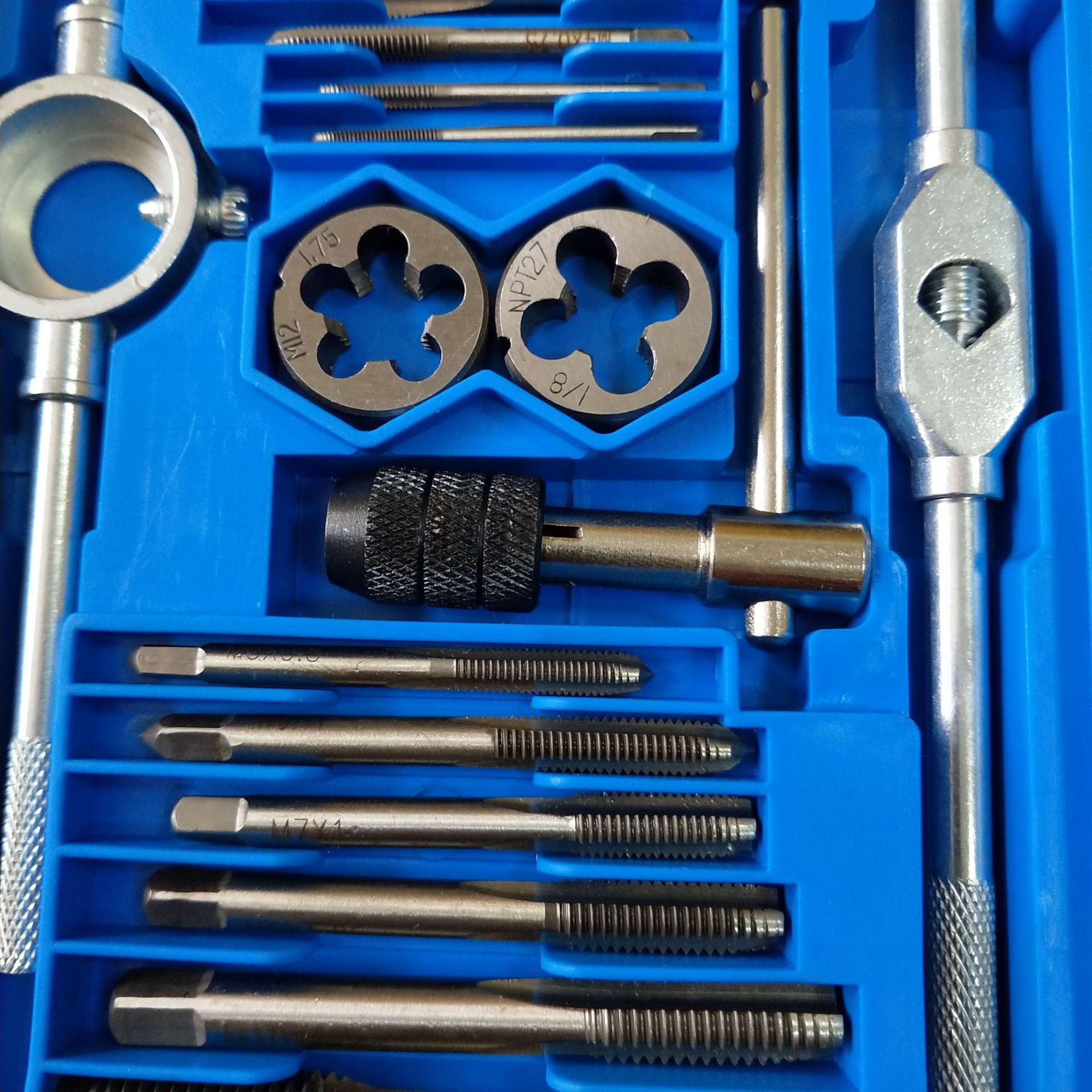 手动开牙器攻丝螺纹丝锥板牙套装功牙开丝器工具螺丝公丝器组合