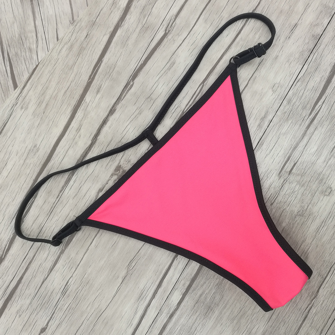 wish速卖通ebay超级性感丁字裤比基尼裤子撞色带bikini松紧扣泳裤