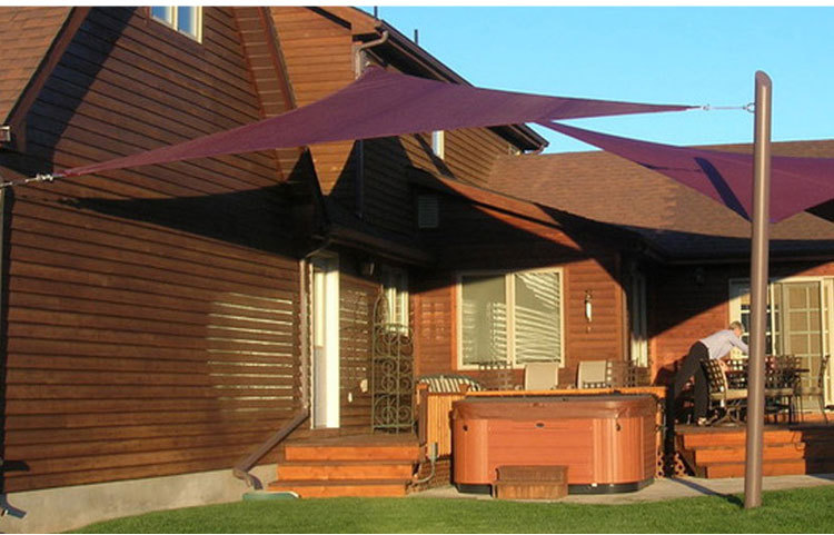 讴森莱户外遮阳帆遮阳篷雨篷花园景观蓬防水遮阳布5*5*5m一件代发