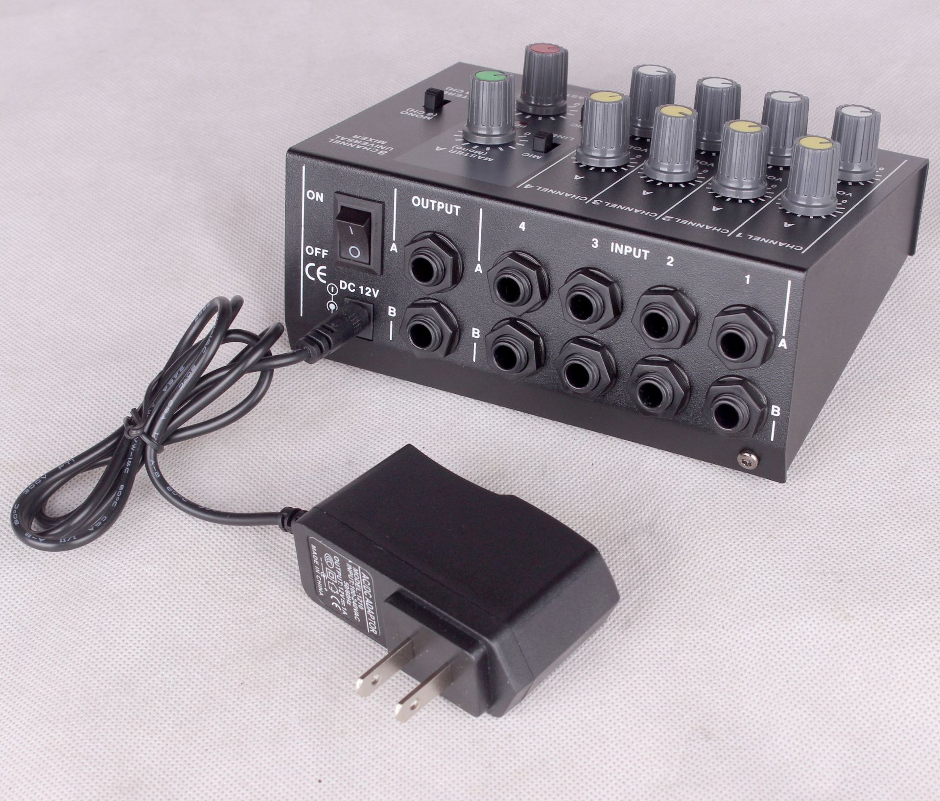 weitesi 8路混音器 专业集线器话筒扩展器话筒分支器混响效果器