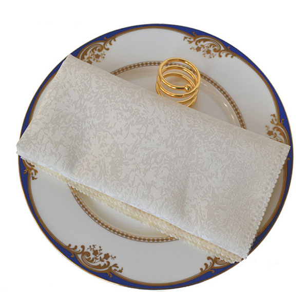 新品高档酒店的口布餐巾布西餐厅色织提花折花布席巾布饭店餐垫布