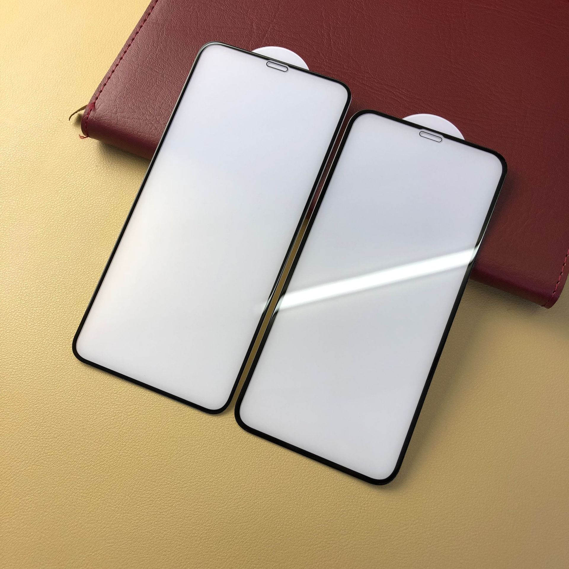 适用iphone xs max全胶钢化膜iphone7plus丝印二强全屏高清钢化膜