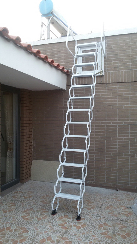 折叠升降梯厂家直销室内室外伸缩楼梯别墅复式拉伸梯阁楼整体楼梯