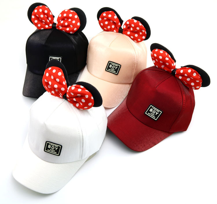 女孩棒球帽 韩版可爱卡通米妮帽子儿童 外贸帽子批发t704