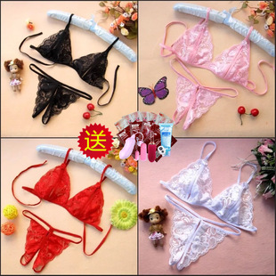 性感蕾丝情趣内衣服透视装女用品激情套装紧身三点式开档制服小胸