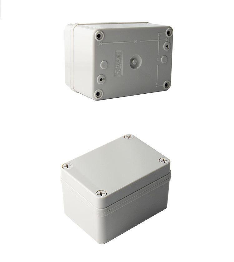 塑料密封工控盒电源分线盒 户外防水接线盒自带导轨式短接端子盒