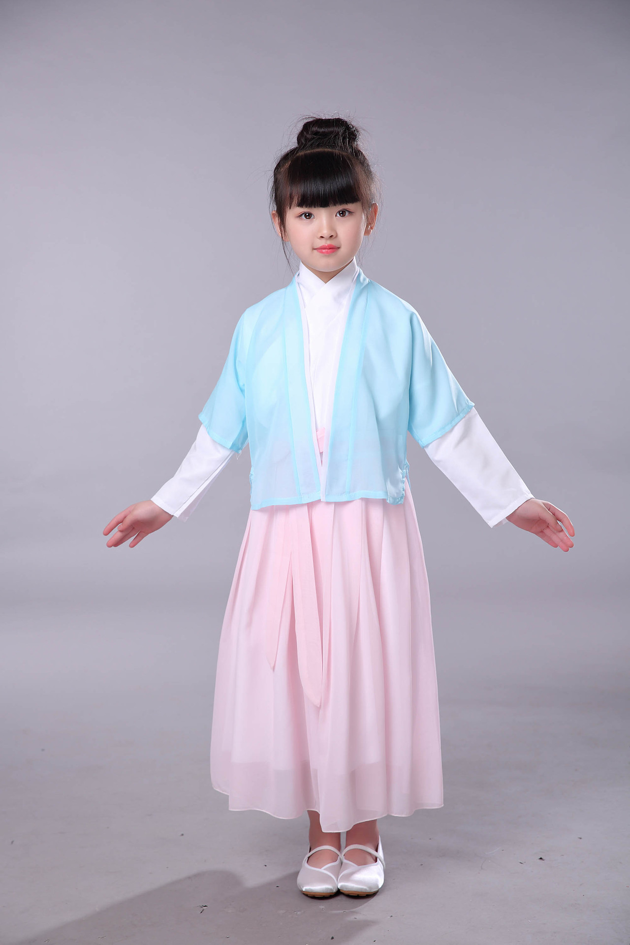 儿童古装服装女童拖尾小贵妃装唐朝公主古代仙女舞蹈cos演出汉服