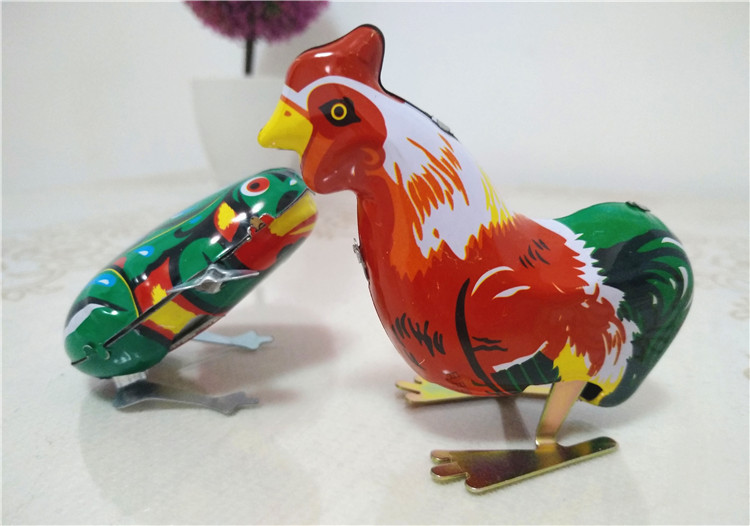 上链跳蛙绿皮 青蛙 铁皮 老鼠 坦克 兔子发条怀旧地摊玩具