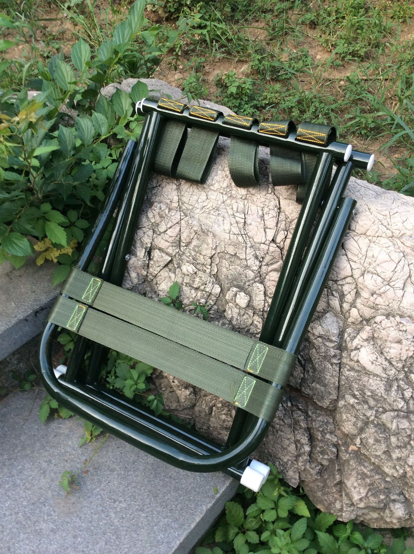 折叠圆管马扎新款便携式靠背军工马扎子钓鱼凳子户外火车小板凳