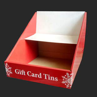 工厂定制桌面陈列盒 瓦楞纸 糖果pdq展示盒 圣诞礼物梯形纸盒