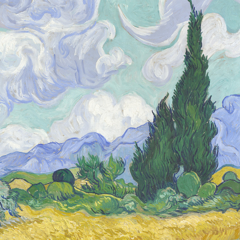产地货源梵高风景油画装饰画电脑微喷高清艺术微喷绘仿真装饰画