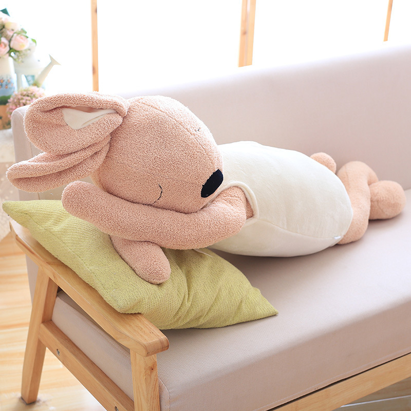 卡通安抚兔公仔新生儿安抚玩偶呆萌可爱可啃咬安全批发