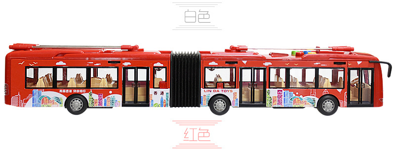 会讲故事的惯性双节巴士 早教益智 声光结合 天线可360度旋转