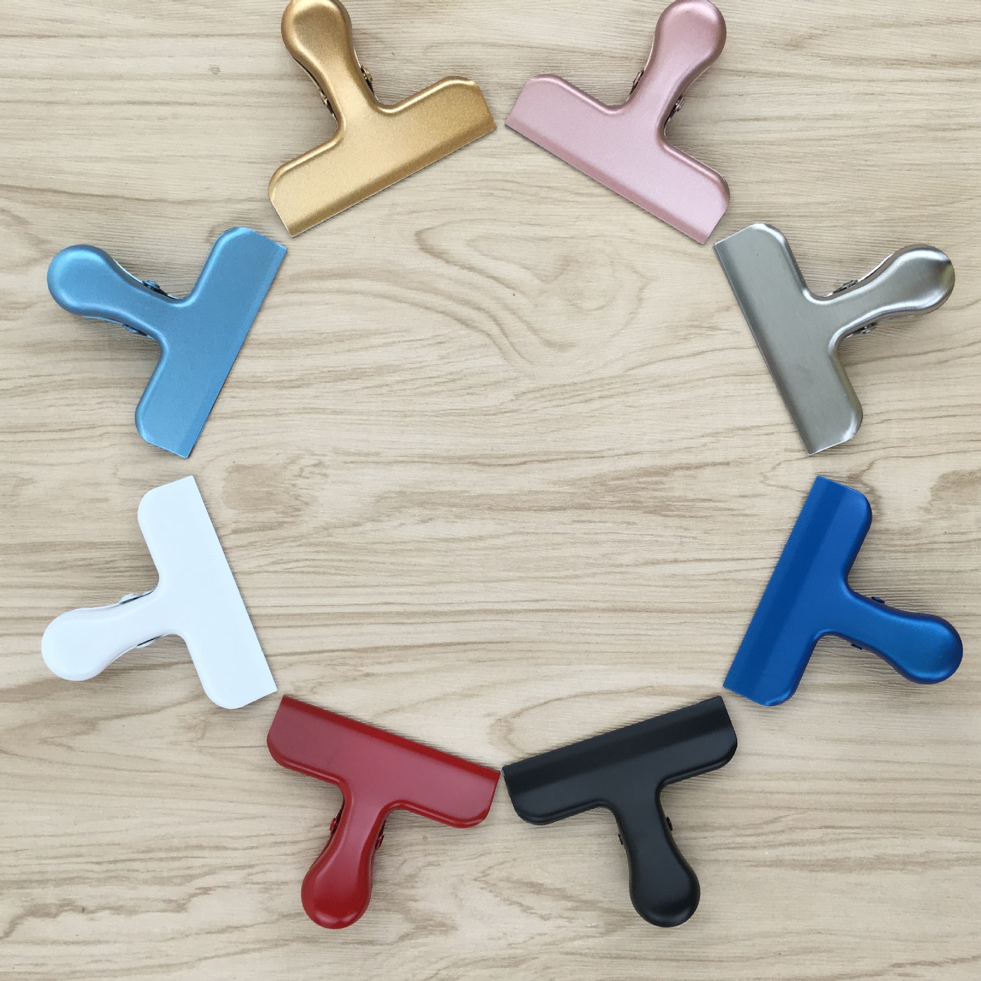 北欧风格平口夹 食品密封夹 简约个性挎包夹多功能耐腐蚀不锈钢夹