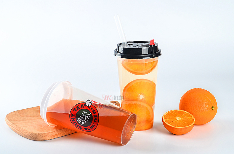 供应一次性贡茶杯网红同款定制 注塑外带奶茶杯95口750毫升杯子