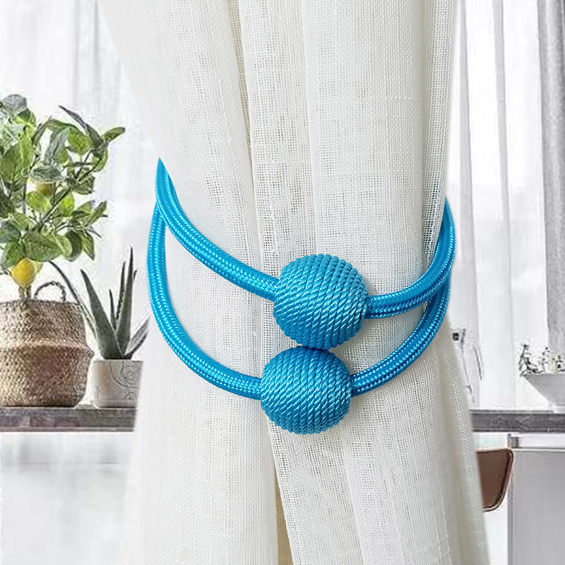 Modern Minimalist Curtain Magnetic Button Strap Curtain Buckle Handmade Woven Non-Slip Curtain Accessories