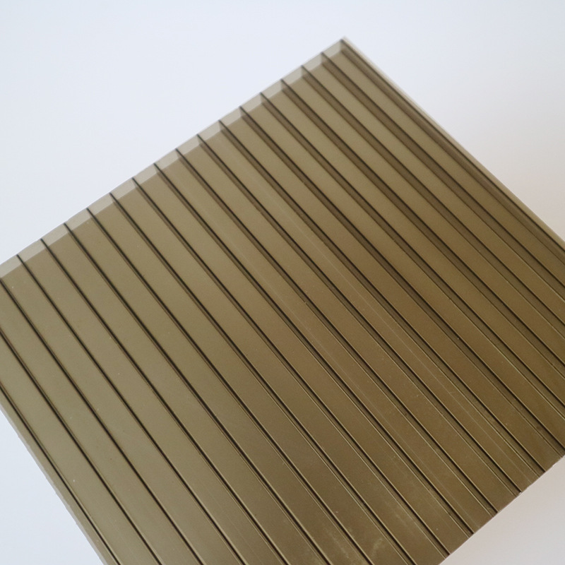 茶色阳光板 汽车遮阳棚 耐冲击防紫外线雨棚 卡布隆中空板 多色