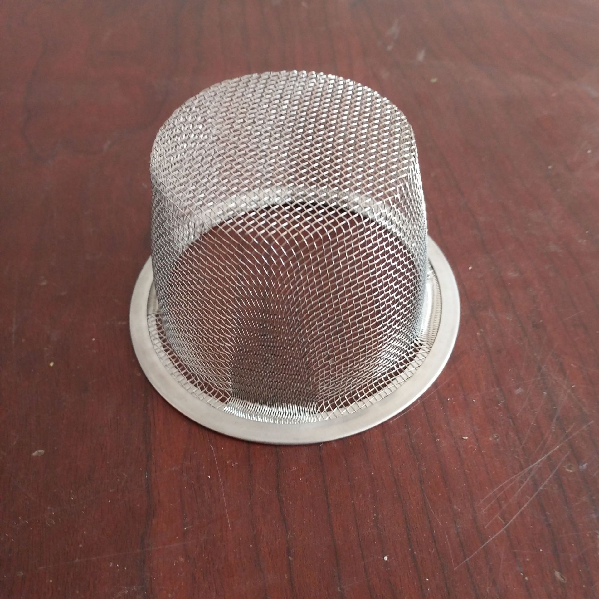 加工304不锈钢过滤网帽水池过滤钢丝网翻边带檐除污器不锈钢网