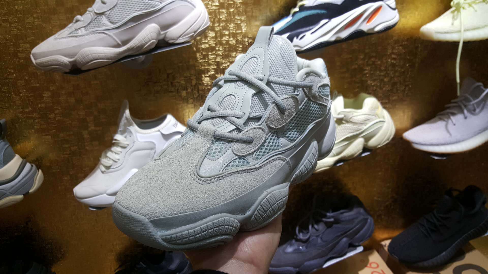 潮流west yeezy 韦斯特椰子500海盐salt休闲运动鞋男女跑步莆田鞋