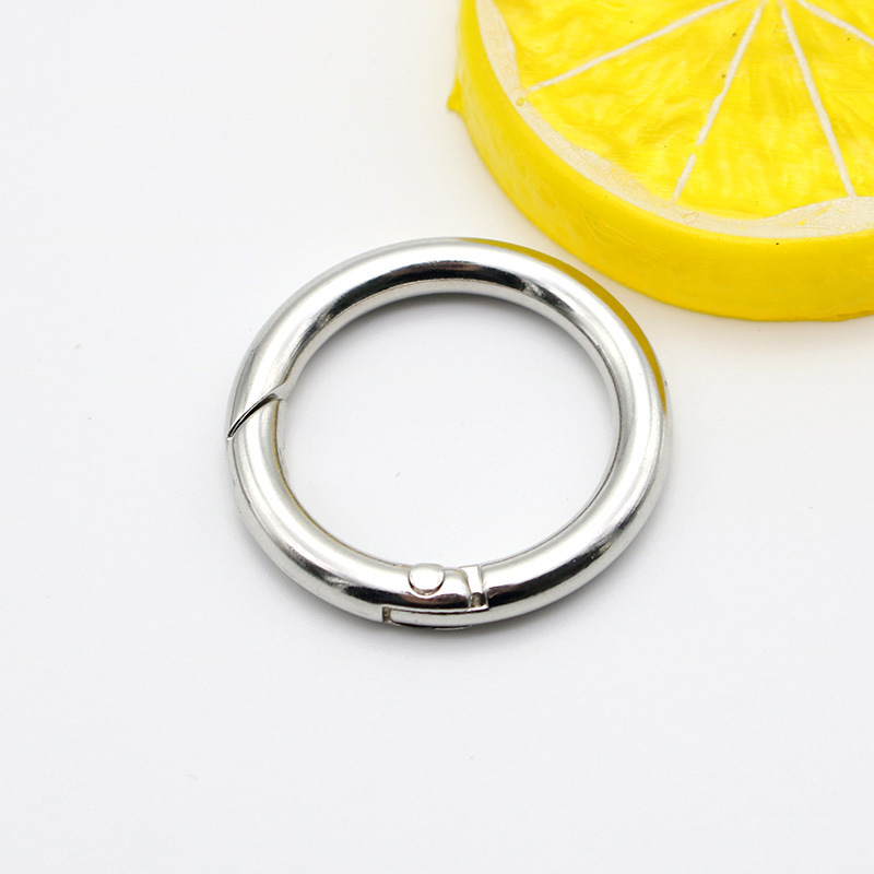 diy饰品开口圈 金属环扣圆形挂钩扣钥匙扣 手工材料弹簧弹簧扣
