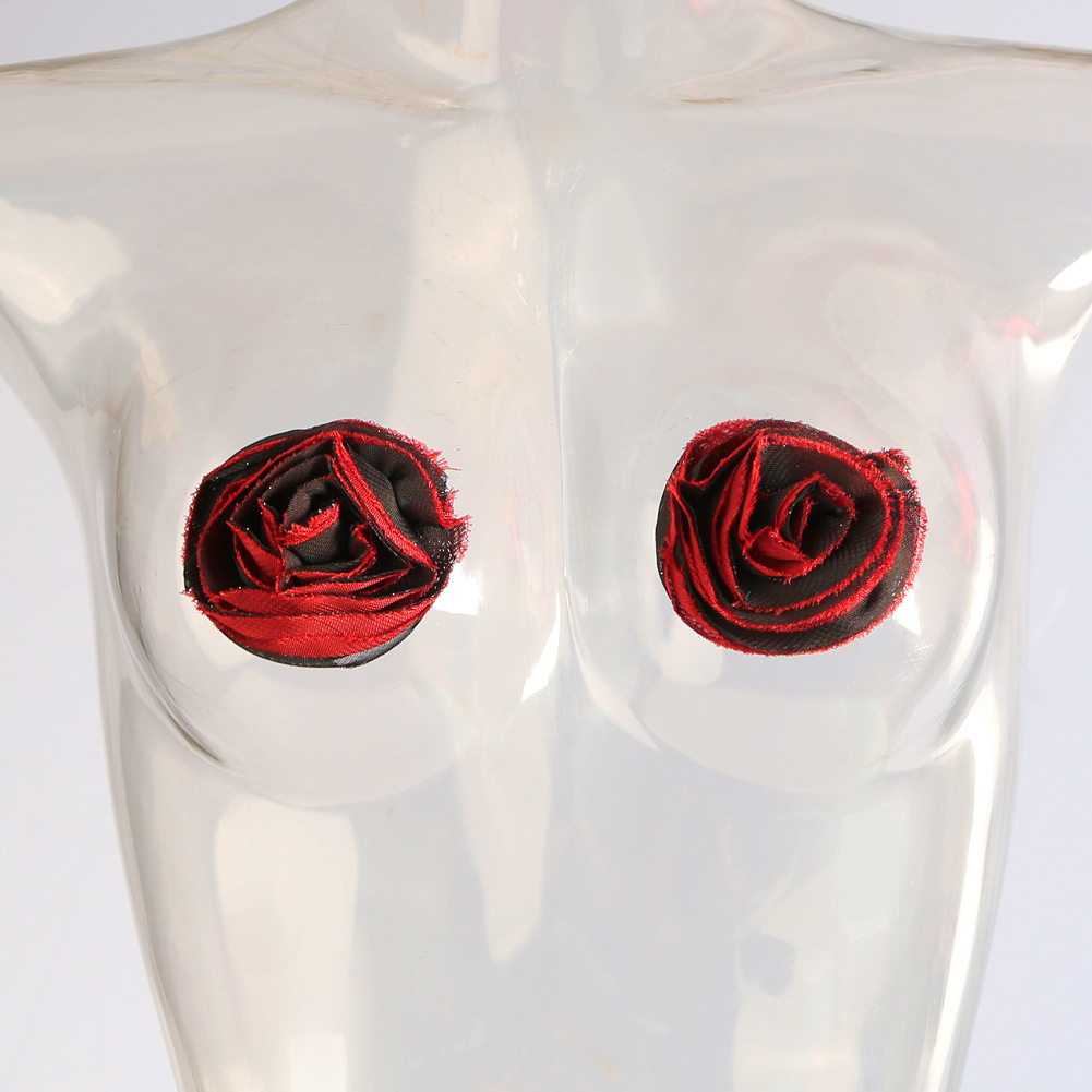 情趣王国玫瑰花乳贴提拉非一次性胸贴性感硅胶提胸防走光情趣胸贴