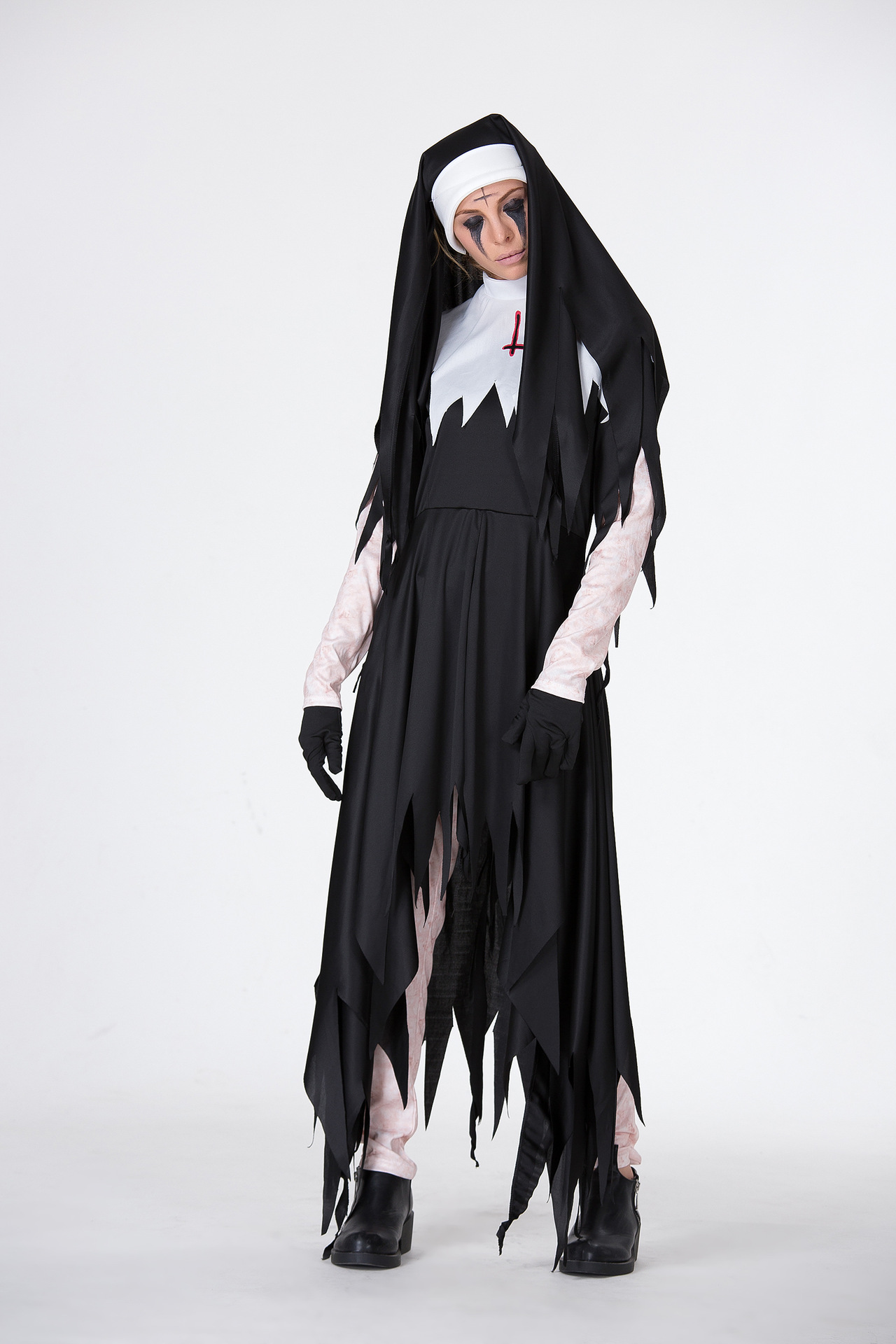 2018新款万圣节角色扮演吸血鬼修女恶魔服装派对聚会化妆舞会服