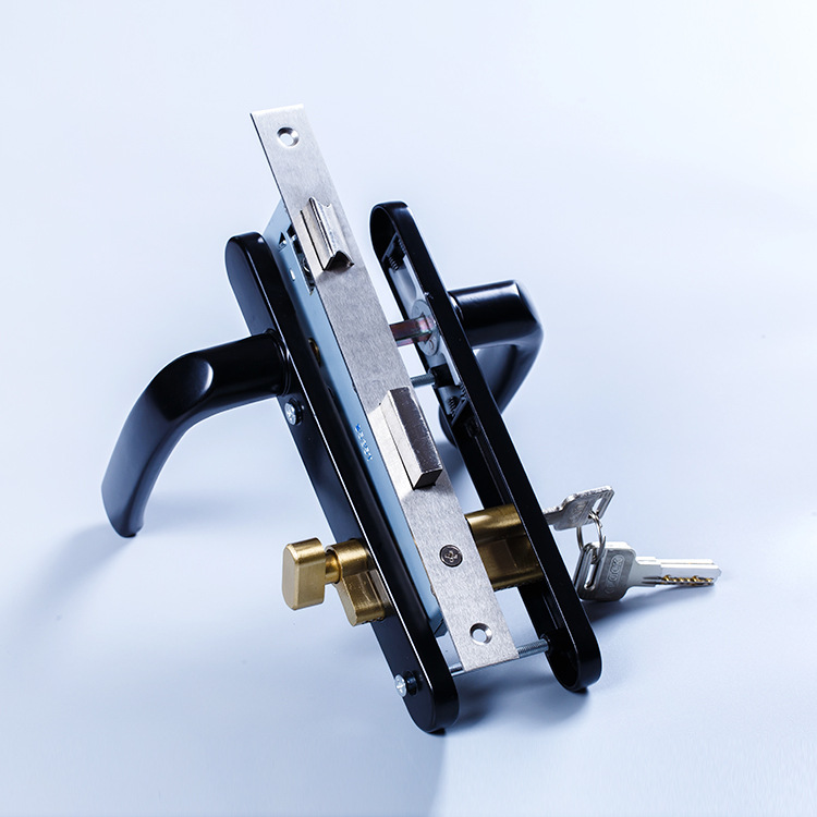 厂家直销铝合金门锁 单点执手锁 插芯平开执手门锁 规格齐全