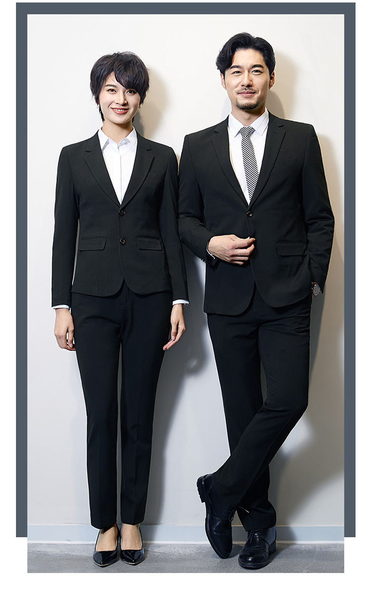 秋冬厚款弹力西服外套男女同款长袖西装套装女面试职业正装工作服