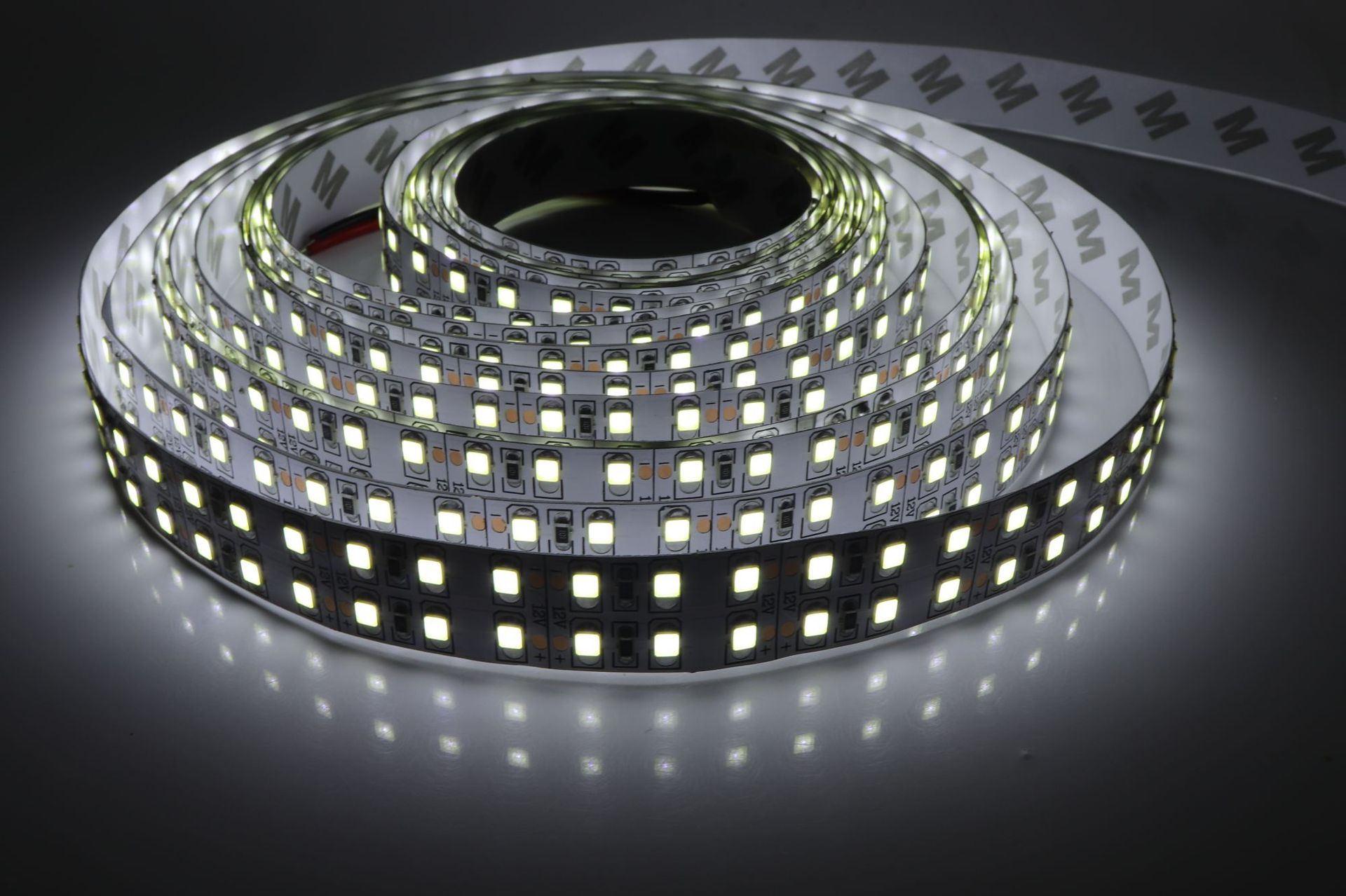 超密超亮2835双排240灯led贴片灯带12v裸板不防水软灯条展柜灯箱