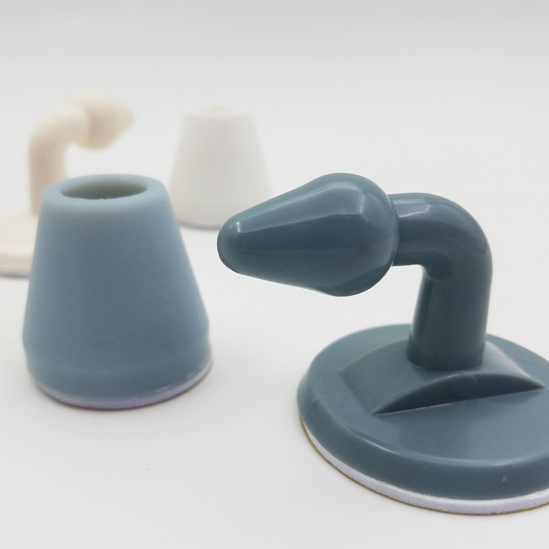 硅胶免钉静音门吸组合 吸入式静音门吸 免钉门阻器 组合门挡